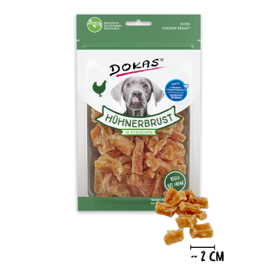 Thumbnail 4: Dokas Hühnerbrust in Stückchen fettarme Hundeleckerlis fürs Training 10x 70g Multipack