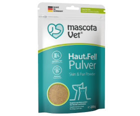mascota vet Haut & Fell Pulver, natürliche Fellpflege für Hunde & Katzen, 250 g