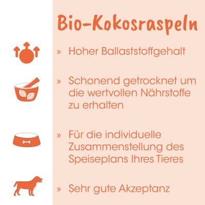 Thumbnail 5: cdVet Singulares Bio-Kokosraspeln 250 g für Hunde & Katzen – 100 % Kokosfruchtfleisch