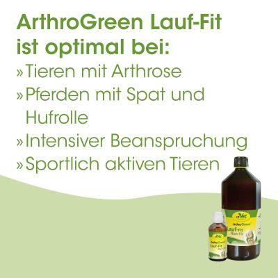 Thumbnail 6: cdVet ArthroGreen Lauf-Fit 50 ml - Flüssiges Ergänzungsfuttermittel für Hunde, Katzen & Pferde