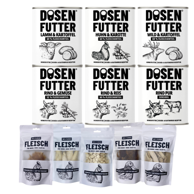 Thumbnail 3: SCHNAUZE & CO. Probierbox S Dosenfutter® 6x 400 g + 5x 100 % FLEISCH