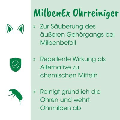 Thumbnail 4: insektoVet® MilbenEx Ohrreiniger 20 ml – Natürlicher Ohrreiniger mit Repellent-Wirkung gegen Milben