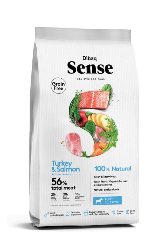 Dibaq Sense DIBAQ Sense Welpen getreidefrei Lachs & Truthahn 12kg