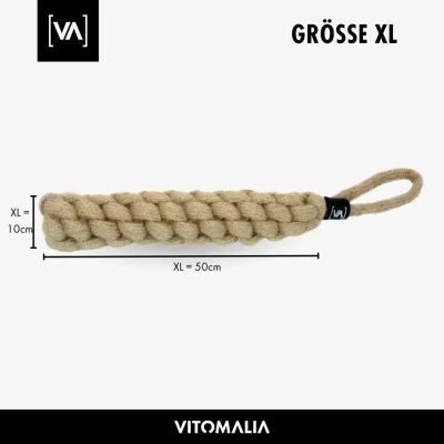 Thumbnail 3: Vitomalia Geflochtener Zerr-Dummy für Hunde: 100% Naturhanf, handgeknotet - Eco Tug S
