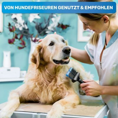 Thumbnail 6: BluePet Profi-Zupfbürste doppelseitig für Hunde & Katzen, professionelle Bürste für Langhaar, beidseitig flexibler Bürstenkopf für sanfte Pflege, zweiseitig