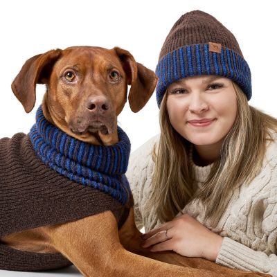 Thumbnail 6: HUNTER Hundepullover Odense 30 mit Mütze (Set), braun/blau