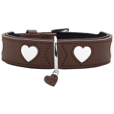 HUNTER Halsband Love XL (80), braun/schwarz