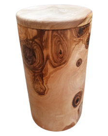 Olivenholz-erleben Urne für Tiere bis ca. 15 kg Lebendgewicht aus Olivenholz