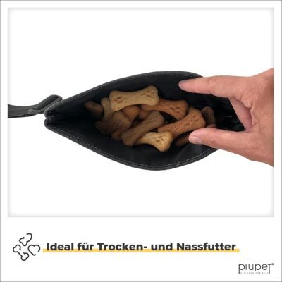 Thumbnail 3: PIUPET Leckerlibeutel für Hunde I Mit Magnetverschluss I Futterbeutel Hundetraining in Filz-Optik I Hochwertig & Stilvoll I Snackbeutel Hund