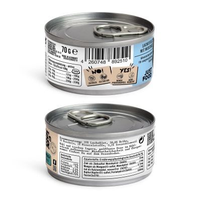 Thumbnail 4: Dogs'n Tiger Adult, Premium Katzenfutter, Wonne, Nassfutter, Getreidefrei, Lachs & Muscheln, 24x 70g