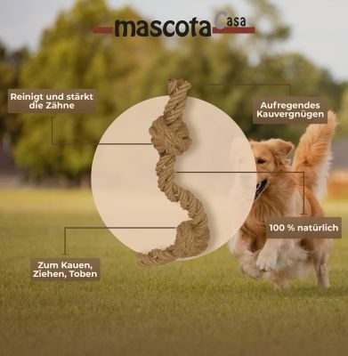 Thumbnail 6: mascota casa Coco Rope Kauspielzeug für Hunde aus Kokosseil, unterstützt die Zahngesundheit im Zahnwechsel
