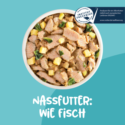 Thumbnail 2: Vutter! Vutter! Hundefutter vegan | Nassfutter Wie Fisch | 12x400g | glutenfrei | Alleinfuttermittel | für Hunde | veganes Hundefutter