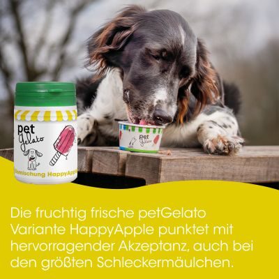 Thumbnail 2: petGelato HappyApple 132 g – Erfrischender Eisgenuss für Hunde, Katzen & Pferde
