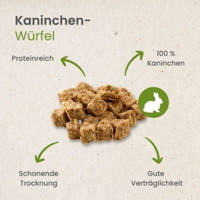 Thumbnail 5: kauartikel.com Kaninchen-Würfel - Hunde-Kauartikel - Hunde-Snack - Hypoallergen-Kausnack - Hasen-Leckerli