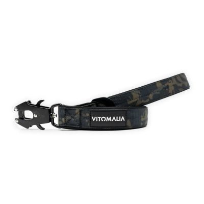 Vitomalia Taktische Führleine mit Froschkarabiner aus Hartaluminium Camouflage