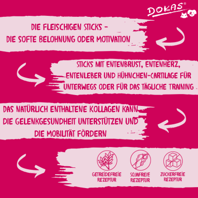 Thumbnail 3: Dokas Sticks mit Entenbrust, Entenherz & Entenleber 12x 60g Multipack