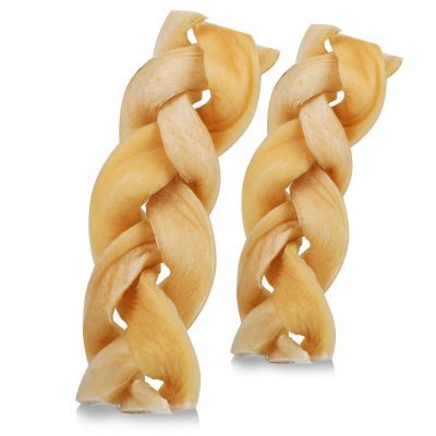 Thumbnail 3: BluePet Büffelhautzopf (Naturprodukt, ungebleicht). Form und Farben können leicht abweichen. Losestückware wird ausschließlich als 10er Set verkauft