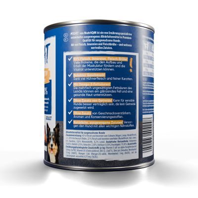 Thumbnail 2: NutriQM NutriQM M!EAT Huhn & Karotte 6 x 800g