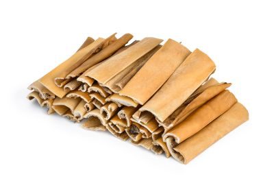 Thumbnail 3: Kaureks Natur Hundeleckerlies Pferdekopfhaut 800g (Gold) ca. 15 cm- hypoallergener Hunde-Kauartikel - Hunde-Snack - Kausnack - Leckerli