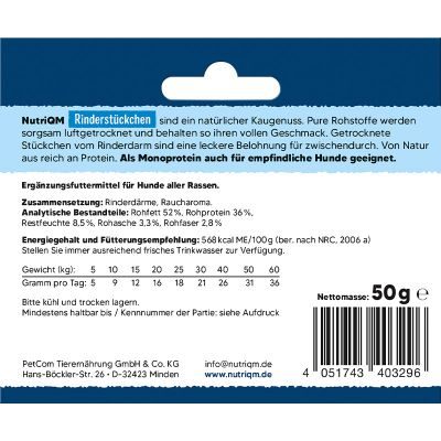 Thumbnail 3: NutriQM Naturals Rinderstückchen 5 x 50g