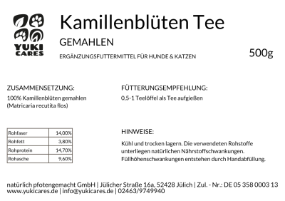 Thumbnail 3: Yuki cares Kamillenblüten geschnitten 250g