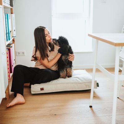 Thumbnail 10: HUNTER Recycling Hundekissen Belluno XL (120 x 80 cm), creme