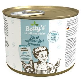 Betty's Landhausküche Sensitiv Hundenassfutter Pferd mit Kartoffel 12x 200g