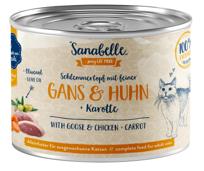 Sanabelle Sanabelle Nassfutter Schlemmertopf mit Gans & Huhn