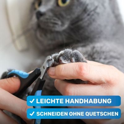 Thumbnail 7: BluePet Krallenschere Mini für Katzen, Welpen, kleine Hunde, Kaninchen & Kleintiere, kleiner Krallenschneider, Nagelschere, Krallenpflege