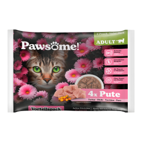 Pawsome!® Pawsome!® Adult Pute 85g 4er Flowpack