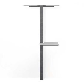 stylecats® Kratzbaum Mounty X-Large mit Doppel- & Zwischenboden anthrazit Doppel / rechts unten Sisal anthrazit Cozy hellgrau, 202 cm