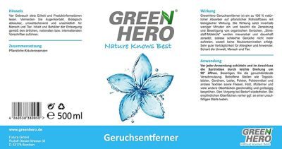 Thumbnail 2: Greenhero GreenHero Geruchsentferner Spray für Textilien, Schuhe etc. gegen Gerüche, neutralisiert Gerüche