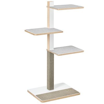 Thumbnail 5: stylecats® Kratzbaum Home weiß 3 Liegeflächen nur unterer Stamm hellgrau/hellgrau, 145 cm