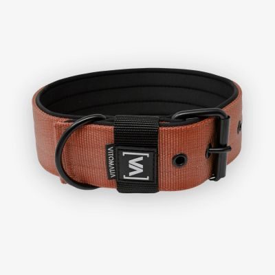 Vitomalia VitomaliaKlassisches Hundehalsband mit abstehender Innenfütterung - Nero Braun