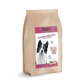 Dogs'n Tiger Adult Premium Hunde Futter, Unschuldslamm, Trockenfutter, Getreidefrei, Lamm & Kräuter, 12kg