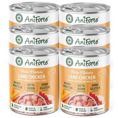 Thumbnail 5: AniForte Nassfutter LandChicken – "Huhn mit Möhren" 6 x 800 g