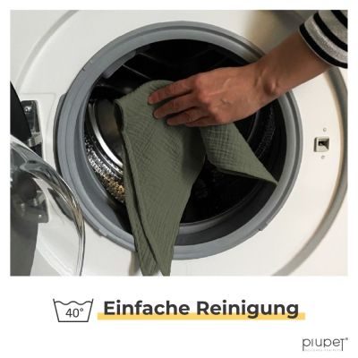 Thumbnail 3: PIUPET Hundehalstuch I 2er Set Hundehalstücher I Hundebekleidung & Zubehör I 58x40x40cm I Schwarz / Grün (S)