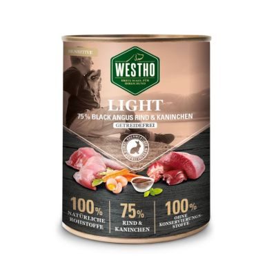 Thumbnail 4: WESTHO petfood Light mit 75 % Black Angus Rind & Kaninchen 6x800g