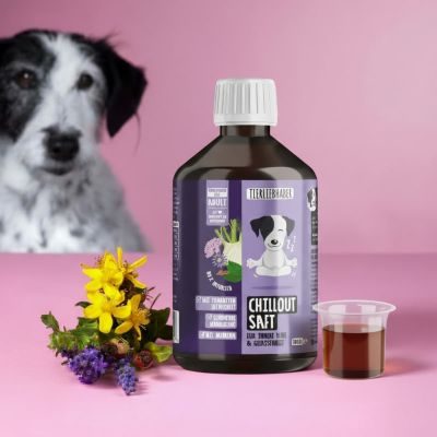 Tierliebhaber Chilloutsaft für Hunde - Natürliche Beruhigungshilfe für Hunde