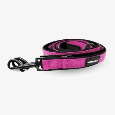 Vitomalia Klassische verstellbare Hundeleine Nero Pink