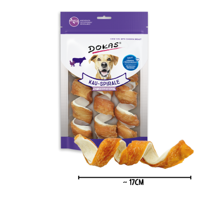 Thumbnail 3: Dokas Kauspirale Huhn & Rind Kausnack für Hunde 8x 3 Stk. Multipack