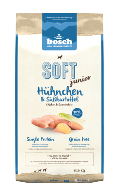 Bild 1 von 1: bosch Tiernahrung HPC Soft Junior Hühnchen & Süßkartoffel – Hundefutter – 12,5kg