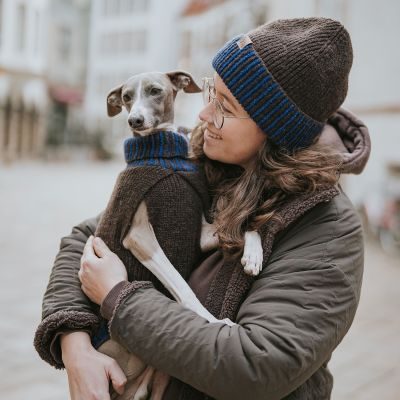 Thumbnail 12: HUNTER Hundepullover Odense 30 mit Mütze (Set), braun/blau