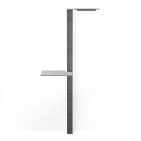 stylecats® Kratzbaum Mounty X-Large mit Zwischenboden anthrazit Rechts oben / links unten Sisal anthrazit Cozy hellgrau, 202 cm