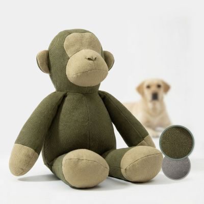 PIUPET Hundespielzeug Affe XXL mit Quietscher | Robustes, langlebiges & reißfestes Baumwollspielzeug für Hunde | Waschbar & ideal für alle Hunde