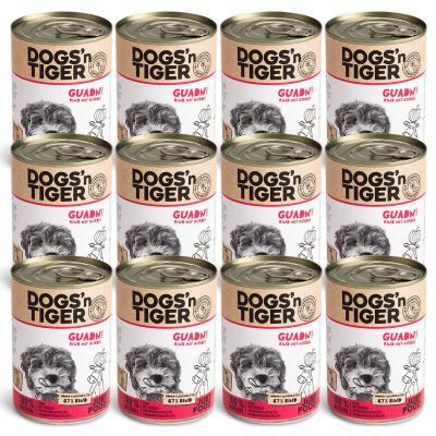Thumbnail 1: Dogs'n Tiger Adult Premium Hundefutter, Nassfutter, Getreidefrei, Guadn, Rind & Kürbis, 12x 400g