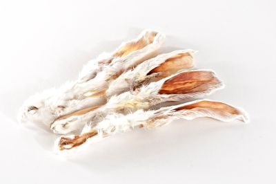 Thumbnail 1: mascota vital Kaninchenohren mit Fell, Zahnpflegesnack für Hunde, 500 g