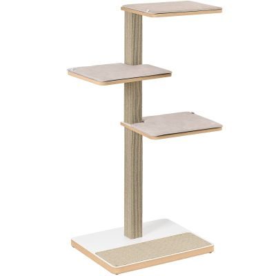 Thumbnail 3: stylecats® Kratzbaum Clu 3 Liegeflächen beige mit Kratzfläche Cozy beige, 145 cm