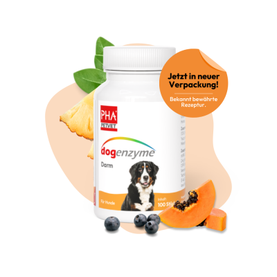 Thumbnail 2: PHA PetVet - PHA dogenzyme – Darm 100 Tabletten (46 g) - Enzymkombinationspräparat für den Erhalt und die Unterstützung der normalen Darmfunktionen des Hundes.