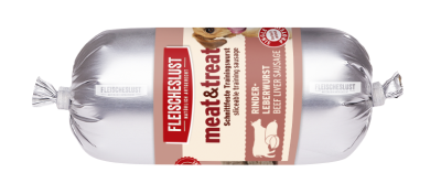 Thumbnail 3: Fleischeslust meat & treat Rinderleberwurst (15x200 g) Trainingswurst